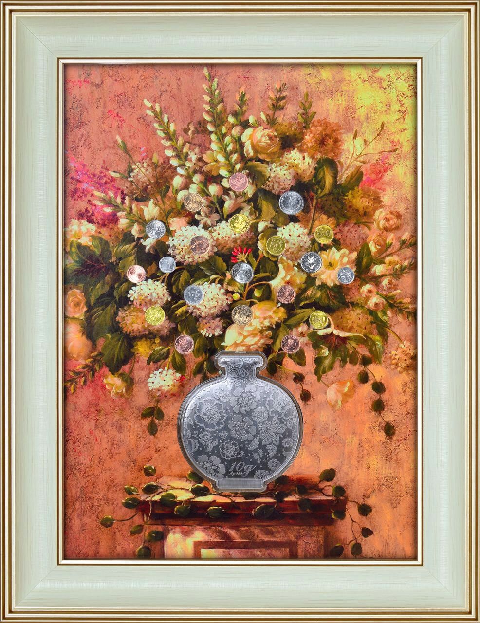 j.有钱花-世界花卉外币精选壁画